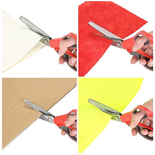 Ciseaux cranteurs pour tissu de couture avec ciseaux crantés à bords dentelés zig zag
