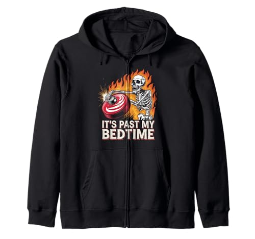 Funny Tshirt Men Humor Skeleton Meme Sarcastic Ironic Tired Zip Hoodie