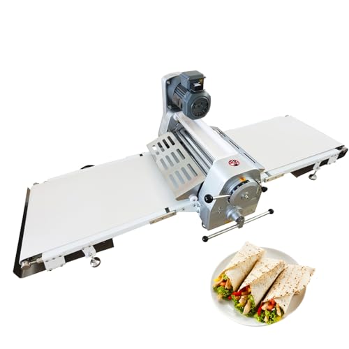 WYDDDARY Commercial Dough Sheeter Dough Rolling Machine Dough Flattening Conveyor Dough Roller Sheeter 20