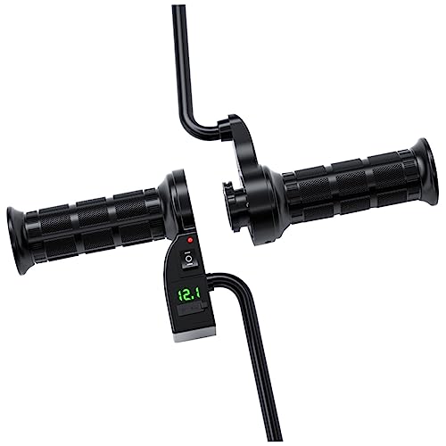 POPETPOP Manubrio Riscaldato Per Veicolo a Due Ruote in Ecologico e Materiale Tpu Display Digitale e Tre Stadi Temperatura Massima Per Condizioni Climatiche Fredde