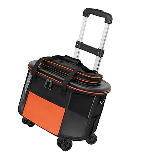 Opiniones y reviews de Maletas de transporte los más solicitados. 49 Acouto Maleta Portátil para Mascotas con Ruedas - Maleta Transportadora para Perros y Gatos Transpirable para Viajes, Gran Capacidad, Diseño Naranja (Orange)