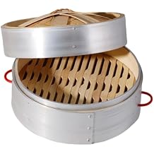 Bamboo Food Steamer Steamer Basket for Pot Vegetable Steaming Basket Lidded Bun