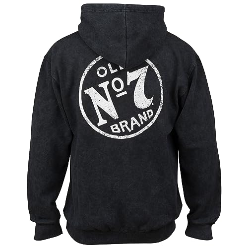 Changes Jack Daniel's No. 7 Mineral Wash Front and Back Print Pull-Over Hoodie3