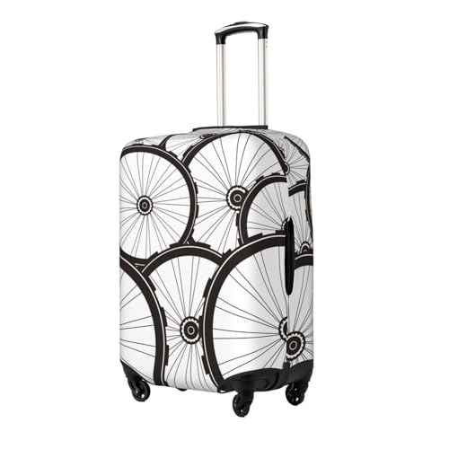 Bicycle Wheel Pattern Luggage Cover Washable Elasticated Luggage Covers for Suitcase tsa Approved Stylish Dust and Scratch Resistant Luggage Case Protector2