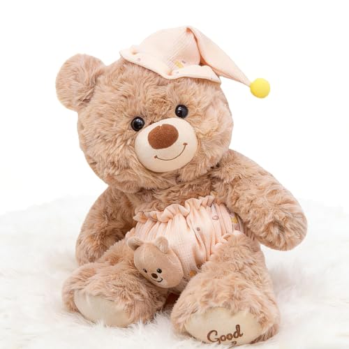 Gisqis Oso Peluche Suave 30cm Teddy Bear Osito Peluche Peluches Bebe Recien Nacido para Navidad Día De San Valentín Cumpleaños Boda Fiesta