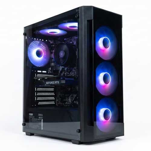 Revampix Gaming PC - Processore Ryzen 5 5500 (fino a 4.2GHz), NVIDIA RTX 3050 6GB GDDR6 Scheda Grafica, 16GB DDR4 RAM, 512GB SSD, WiFi, Windows 11 Pro