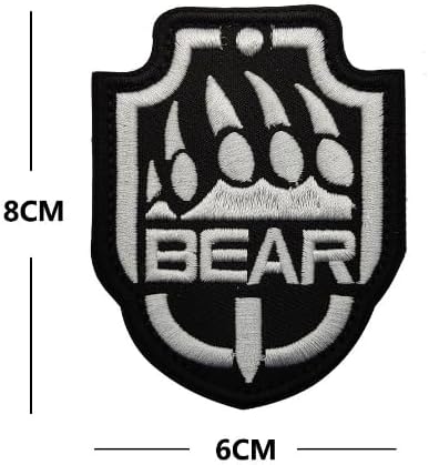 4pc Escape from Tarkov USEC & Bear Embroidered Fastener with Hook and Loop Backing Patch Military Tactical Badges Applique Embroidery Patches