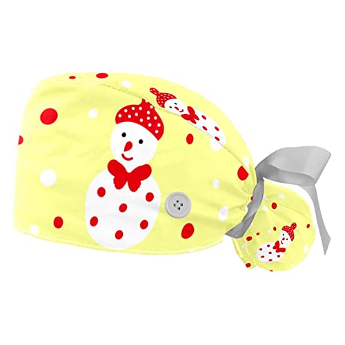 Chapeaux de travail ajustables JDEZ avec bandeau absorbant et motifs de flocons