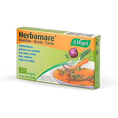 En Oferta Herbamare® Cubitos De Caldo Vegetal Bajo En Sodio| Con Verduras Y Hortalizas Frescas Bio | 8X9,5 Gr | A.vogel