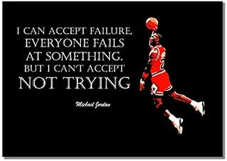 Inspirational Basketball Michael Jordan #3 A2 Unframed Train Hard Sport Player Quote Black and White Poster Motivation