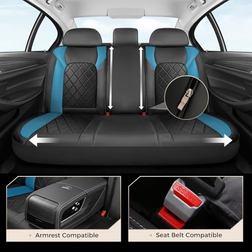 Image of Coverado Car Seat Covers, Seat Covers Full Set, 5 Seats Automotive Seat Cover, Mesh Breathable Seat Protectors, Universal Fit for Most Cars