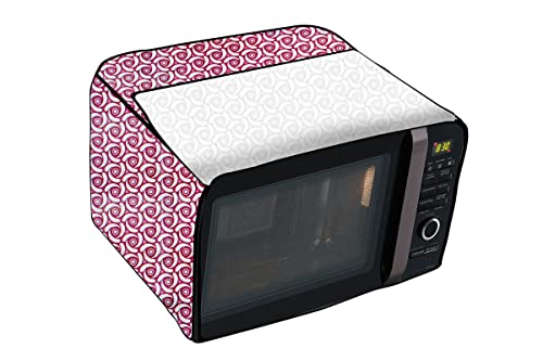 Image of Stylista PVC Microwave Oven Cover for Panasonic 20 L Convection NN-CT254BFDG, Packed Pattern Pink