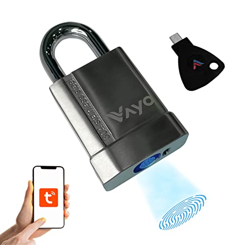 Vayo Wireless Fingerprint Padlock, Biometric Door Lock with Keyless Entry & Backup Key, fingerprint locker locks for gym, Class, Home,and Lockers Smart Portable Outdoor Padlock with Fingerprint Access Vayo Wireless Fingerprint Padlock, Biometric Door Lock with Keyless Entry & Backup Key, fingerprint locker locks for gym, Class, Home,and Lockers Smart Portable Outdoor Padlock with Fingerprint Access