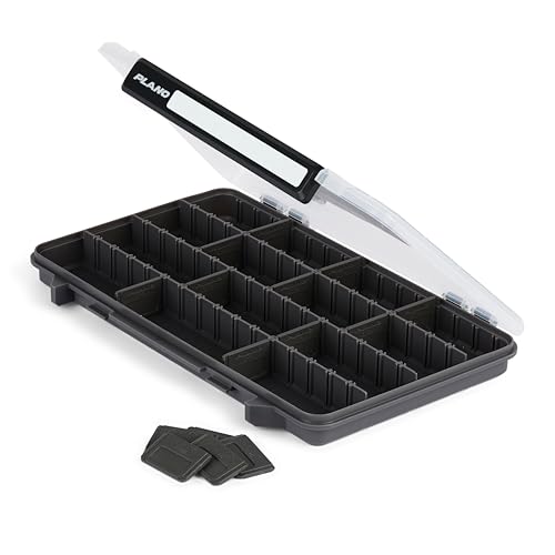 Image of Plano StowAway 3700 Thin Stow Tackle Box, with Corrosion-Preventive Rustricor, Single Latch Design, Transparent DuraView Lid, Stackable Storage for Fishing Bait, Lures and Gear