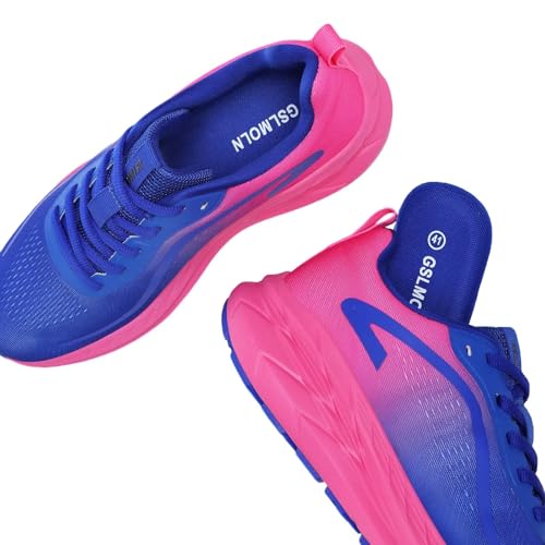 Image of GSLMOLN Women's Non-Slip Fashion Walking Shoes Breathable Mesh Tennis Gym Sneakers