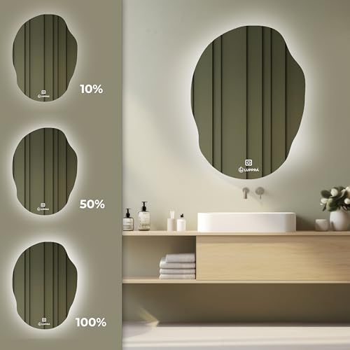 Image of Wall Mounting Mirror with Light |Bathroom,Venity and Smart Mirror Size 18X24 inch| LED Mirror 3 Tone (Cool, Natural, Warm).