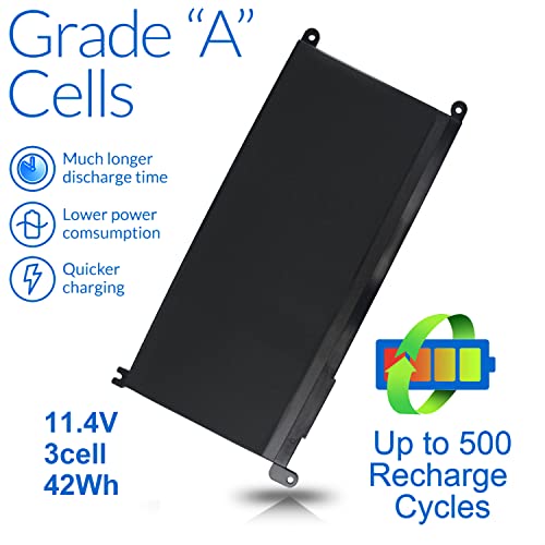 Image of 42Wh WDX0R WDXOR Battery for Dell Inspiron 13 15 7000 5567 5379 5570 7378 7375 7573 7579 7570 7569 5378 5568 5565 5578 5579 P58F P58F001 P69G001 P69G FW8KR Y3F7Y 3CRH3 T2JX4 FC92N P75F P66F 5765 5767