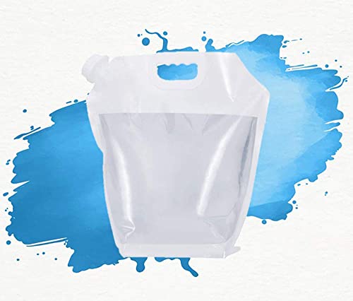 Image of Collapsible Drinking Container, Folding Water Bag Picnic Safety Plastic Water Storage bag Freezable, BPA Free water for Hiking Sport Camping - Pack Of