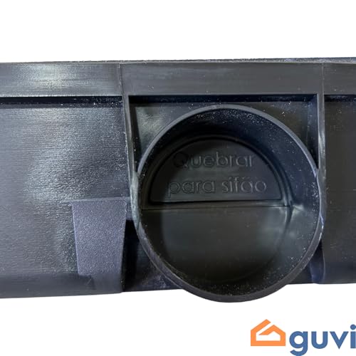 Ralo Linear 8x50 Grelha Alumínio Caixa coletora água pluvial sifonado anti odor e tela anti insetos