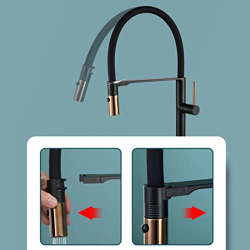 Robinet de cuisine noir douchette haute qualité design - 8