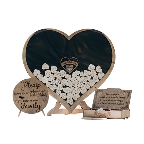 Rustic Wedding Guest Book - Heart Frame Wedding Guest Book