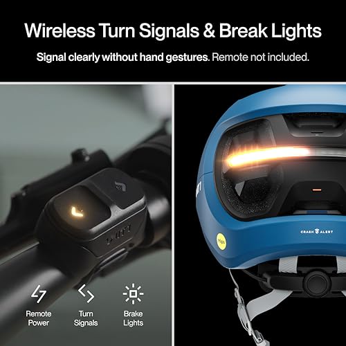 Image of AURA Smart E-Bike Helmet with MIPS Safety, NTA-8776 Certified for 28mph, Integrated 500 Lumen LED Lights, Crash Detection, Turn Signals and Automatic Brake Light