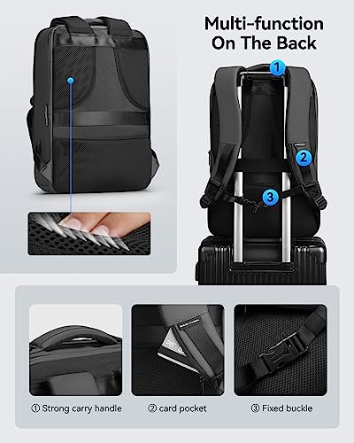 Mochila para portátil Muzee impermeable y de viaje miniatura 6