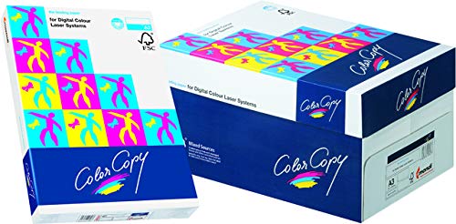 Color Copy - Papel para impresora láser (A3, 90 g/m2, 500 hojas), color blanco satinado