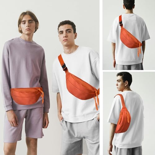 Image of Waist Bag,Chest Bag, Chest Bag for Women Stylish, Large Capacity for Travel, Gym, and Outdoor Activities, Durable Polyester Nylon Fabric, Adjustable Shoulder Straps, 30cm x 15cm x 9cm