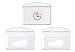 Horizontal Hard Plastic Rigid Card Holder ID Badge Holder Pack of 3