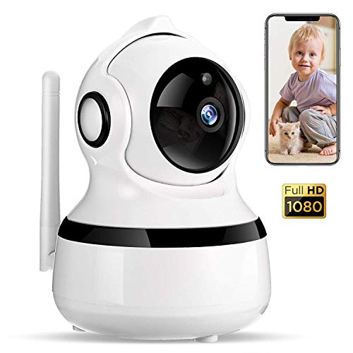 Preisvergleich Produktbild Überwachungskamera, COOCHEER Überwachungskamera innen WLAN 1080P FHD Baby IP Kamera, Haustierkamera Monitor, drahtlose Überwachungskamera mit Bewegungserkennung und 2 Wege Audio Nachtsicht