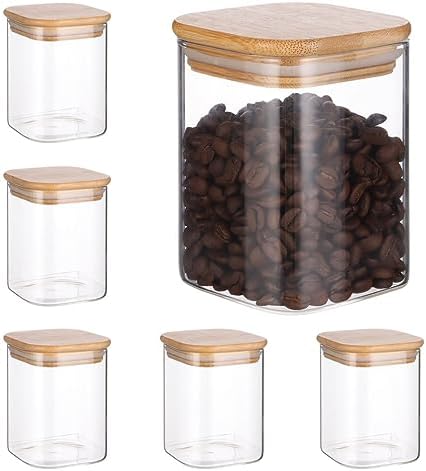 6 Pcs 17oz Glass Food Storage Jars, Pant…