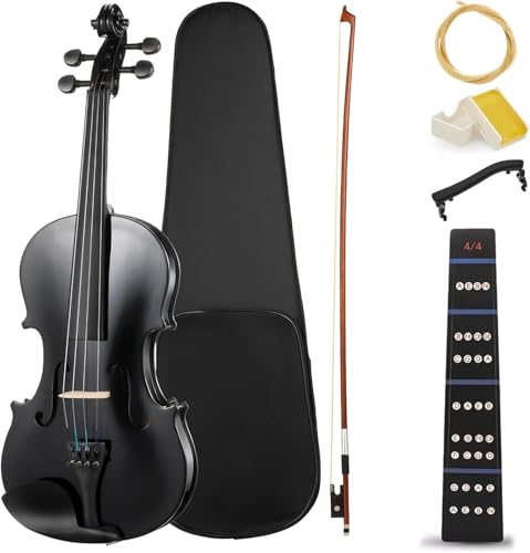 WEAGP Violín, Violin 4/4 con Brea Arco y Estuche, Cuerdas, Reposapiés, Colofonia, Adhesivo para El...
