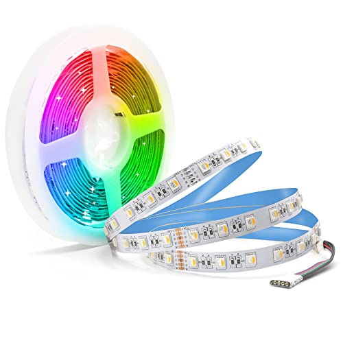 Arotelicht RGBWW Ledstrip,24V,5M ledstrip, 5050 SMD, RGB Warm wit, 4-in-1,300 leds, decoratieve verlichting trappenlicht, 60leds/M