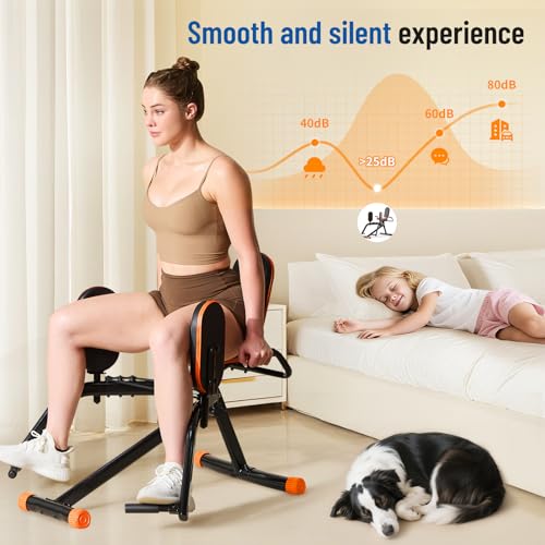 HXD-ERGO Hip Abductor Machine for Home Gym, 6-Level Glute Machine & Thigh Workout Equipment, Booty Builder with Plush Padding, Compact Leg Exercise Euipment for Women & Men - Image 4