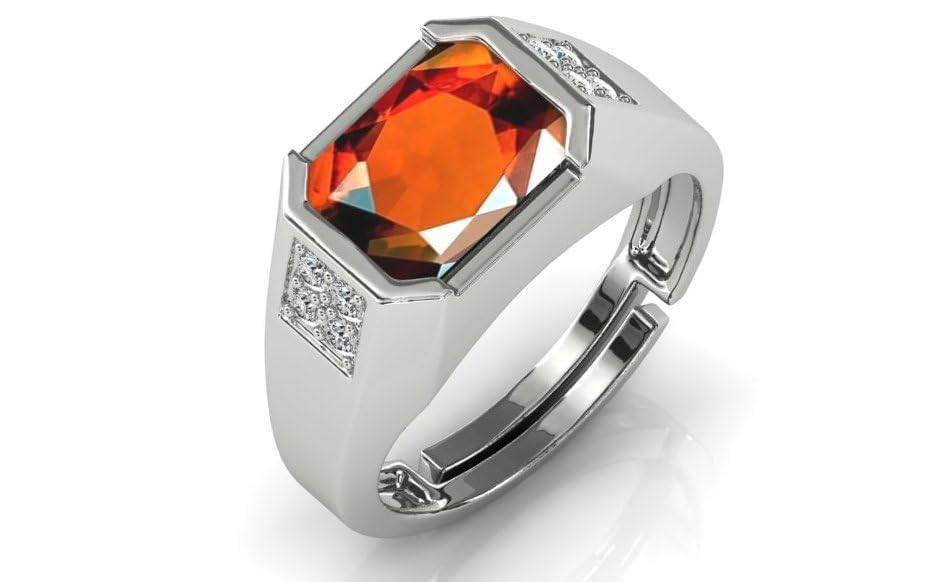 Bague onyx naturel hessonite grenat bague faite main plaqué argent mixte