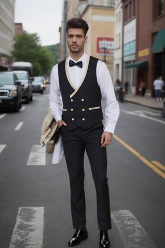 Tuxedo for Men Slim Fit 3 Piece, Formal Men's Tuxedos Suits for Men Wedding Business Mens Double Breasted Suit3