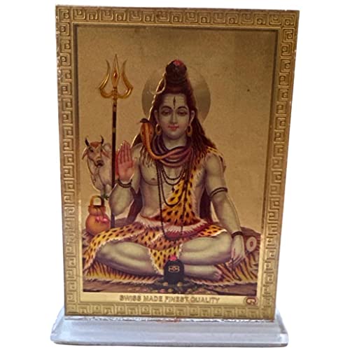 Image of Gold Plated ShivJi in Cabinet Showpieces,ShivJi for Car Dashboard,Home,Temple & Office�