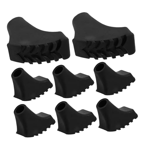 NAMOARLY 8-Pack Trekking Pole Foot Covers Crutch Cap for Hiking Stick Non-Slip Climbing Stick Tips Joint Cushioning Ground Protection