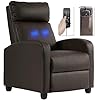 Recliner chair for living room massage recliner sofa single sofa home theater seating reading chair winback modern reclining chair easy lounge with pu leather padded seat backrest  urban country home decor