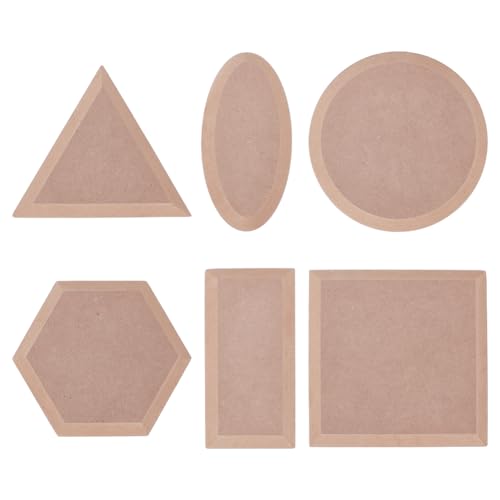 UNICRAFTALE Juego de 6 moldes de cerámica de 6 estilos, moldes de cerámica para formar placas de madera, cerámica, arcilla, manualidades, alfarería, moldes para placas de construcción manual