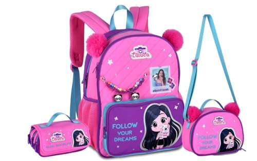 Kit Mochila Costas Luluca Pandinha Lancheira Estojo 2026 Rosa Luluca Youtuber
