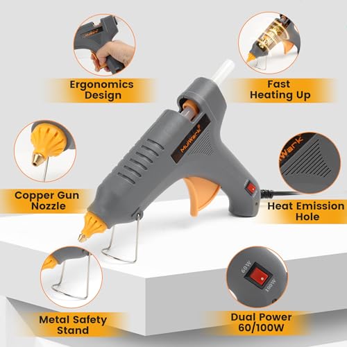 image for Mulwark Full-Size Hot Glue Gun Kit – High Performance Dual Power 60/