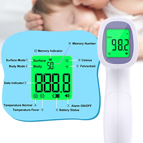 Hetaida HTD8813 Digital Thermometer For Adults And Kids, No Touch Forehead Thermometer thumb #5