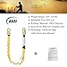 WELKFORDER 6-Foot Shock Absorber Stretchable Safety Lanyard with Double Snap Hook Connectors ANSI Z359.13-2013 Compliant Fall Protection Equipment