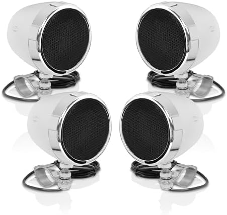 BOSS Audio Systems MC475BA Motorcycle ATV UTV Speakers, Built-in Amplifier