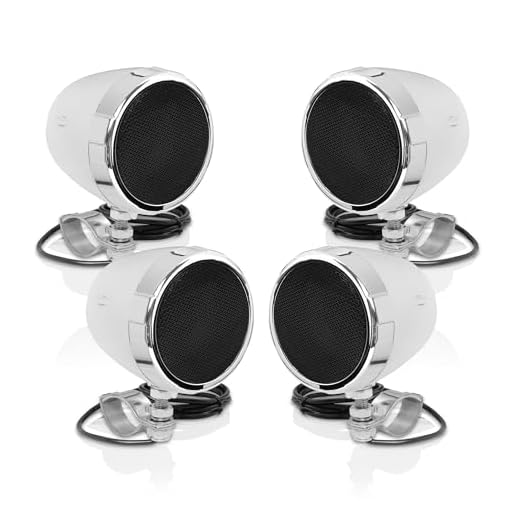 BOSS Audio Systems MC475BA Motorcycle Speaker Sound System - Bluetooth, Amplified, Weatherproof, 3 Inch Speakers, Volume Control, Also Use With ATVs and UTVs