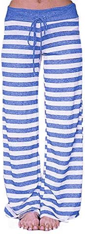 Artfish Women's Stretch Pajama Lounge Pants Striped Sleepwear