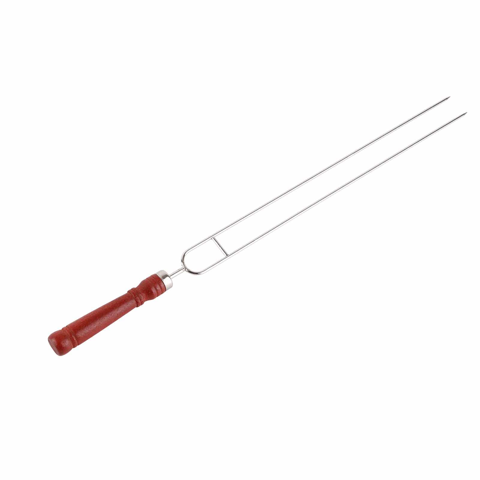 6 varillas para asar malvaviscos, brochetas ahumadas con cepillo para barbacoa, brochetas de acero inoxidable con mango de madera para parrilla, herramientas de cocina para barbacoa de grado alimentic