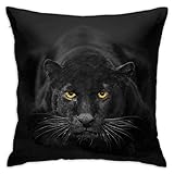 VARUN Throw Pillow Covers Black Panther Animal Design Square Pillowcase for Home Decor Sofa Car Bedroom Pillow case 18x18inch